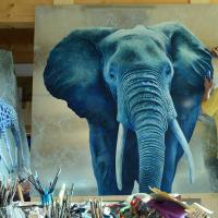 l'éléphant XXL bleu