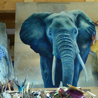 l'éléphant XXL bleu